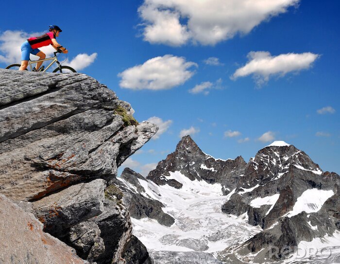 Sticker Sportieve rit met quad in 3D