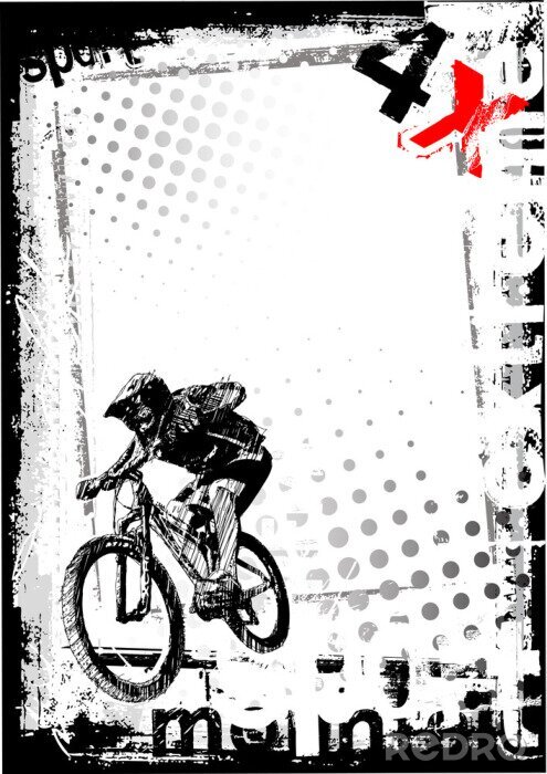 Sticker Sportieve spanning op een fiets