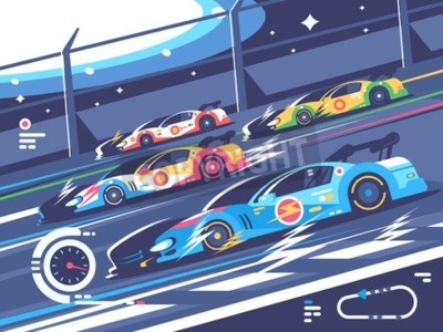 Sticker Sports car competitions
