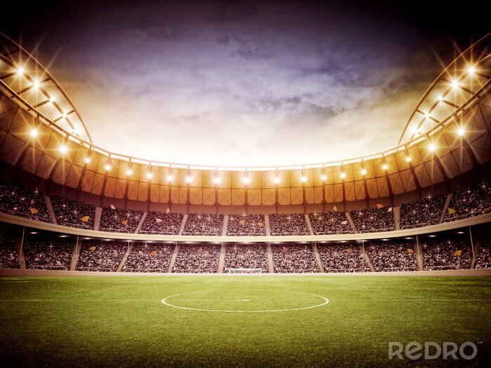 Sticker Stadion in de avondgloed