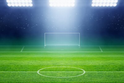 Stadion met toeschouwers in de verte