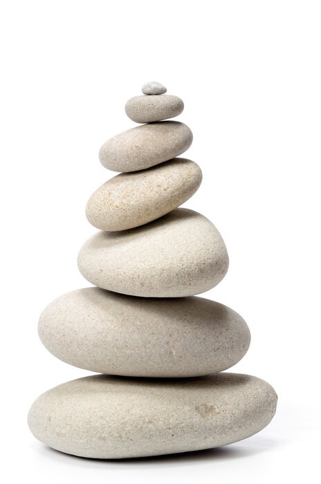 Sticker Stapel stenen op een witte achtergrond