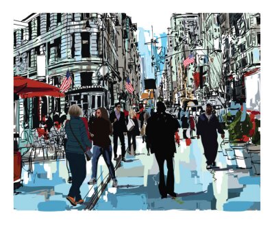 Sticker Steet in de stad New York