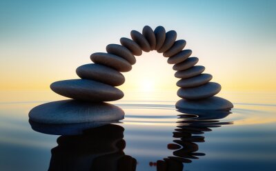 Sticker Stenen in de zee