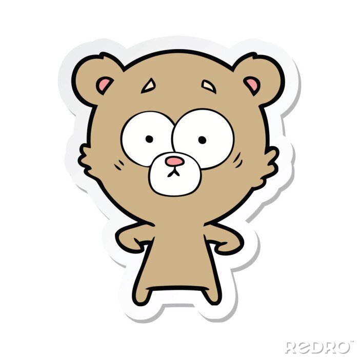 Sticker sticker of a cartoon bear