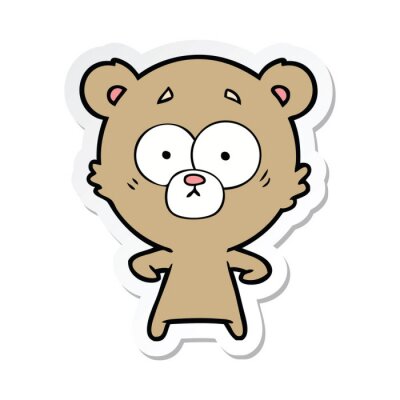 Sticker sticker of a cartoon bear