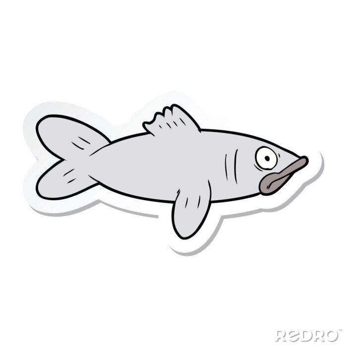 Sticker sticker of a cartoon fish