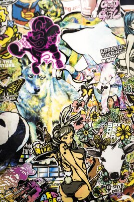 Sticker stickers op de muur