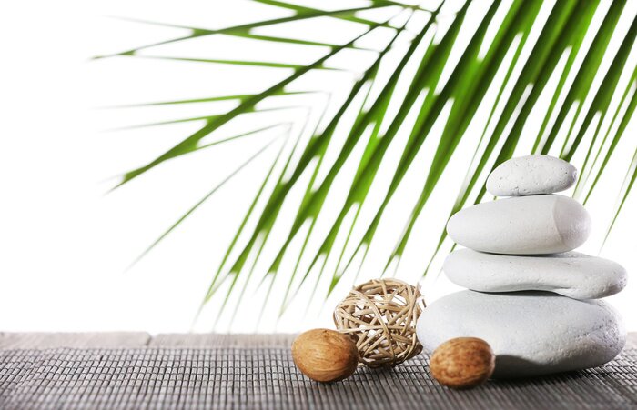 Sticker Stilleven van spa stenen