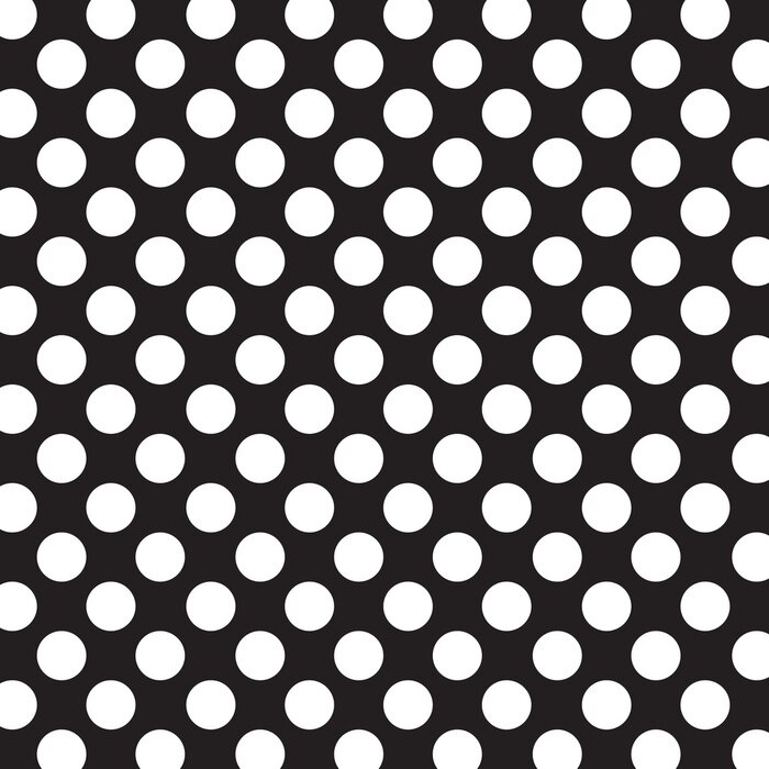 Sticker Stippen achtergrond met witte stippen en zwarte achtergrond