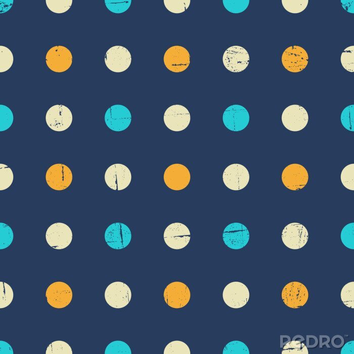 Sticker Stippen uit de oude stijl op een donkerblauwe achtergrond