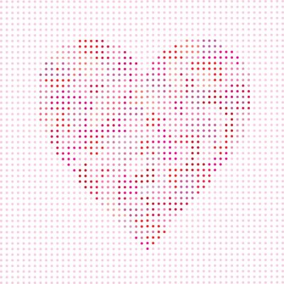 Sticker stippen vector valentijn hart