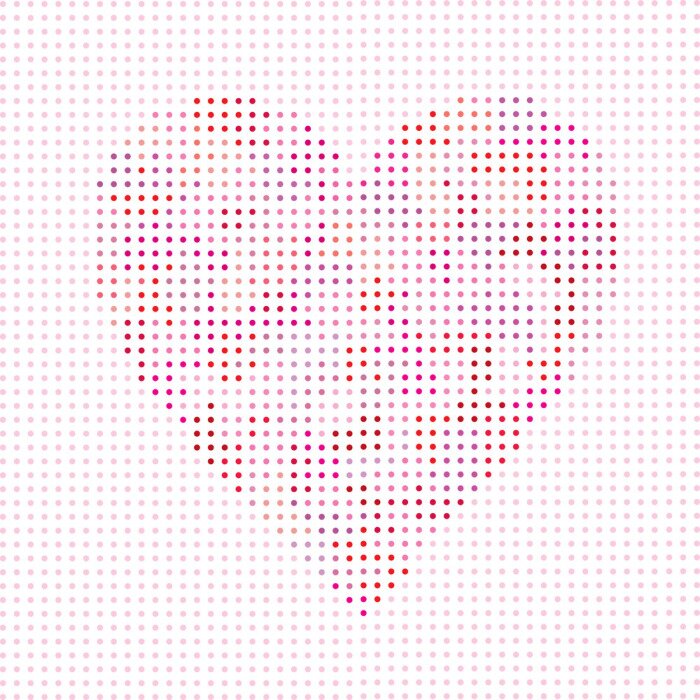 Sticker stippen vector valentijn hart