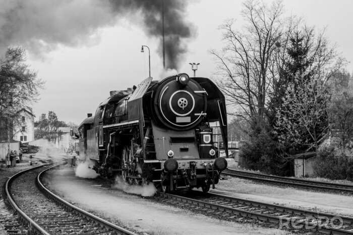 Sticker Stoomtrein met 3D-effect