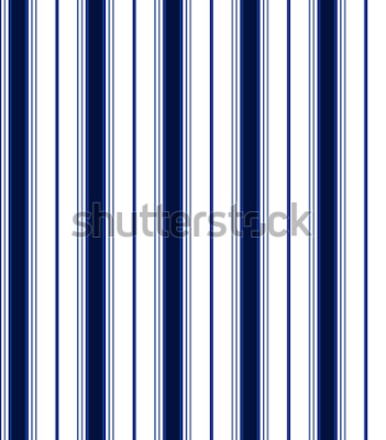 Sticker Streep naadloos patroon met blauwe en witte verticale parallelle streep. Vector abstracte patroon strepen achtergrond.