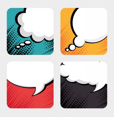 Sticker Stripverhalen in pop-artstijl