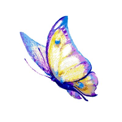 Sticker Subtiel vlinderpatroon