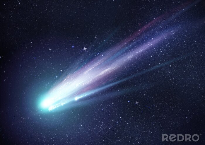 Sticker Super Bright Comet at Night