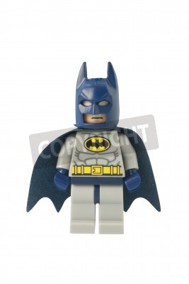 Sticker Superheld Batman-figuur gemaakt van LEGO-stenen