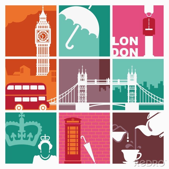 Sticker Symbolen van Engeland