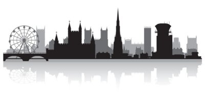 Symbolen van Londen op witte achtergrond
