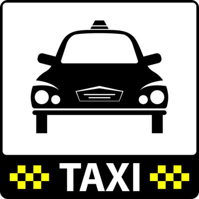 Sticker Taxi Icon Symbol