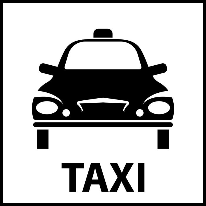 Sticker Taxi Icon Symbol