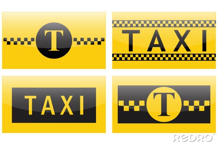 Sticker Taxi pictogram.