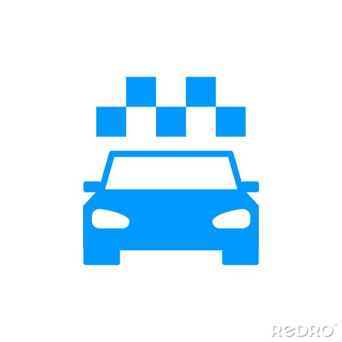 Sticker Taxi pictogram. Vlak
