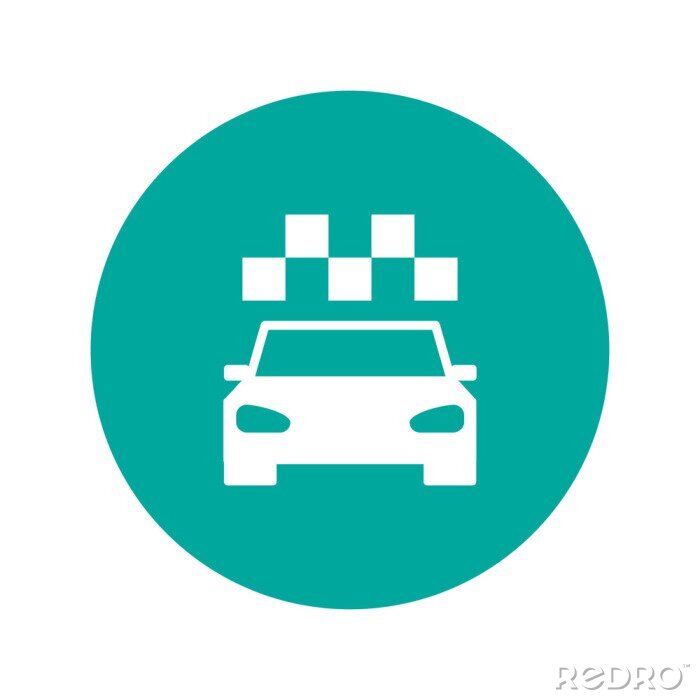 Sticker Taxi pictogram. Vlak
