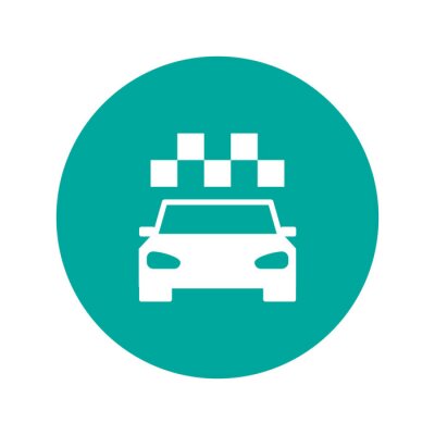 Sticker Taxi pictogram. Vlak