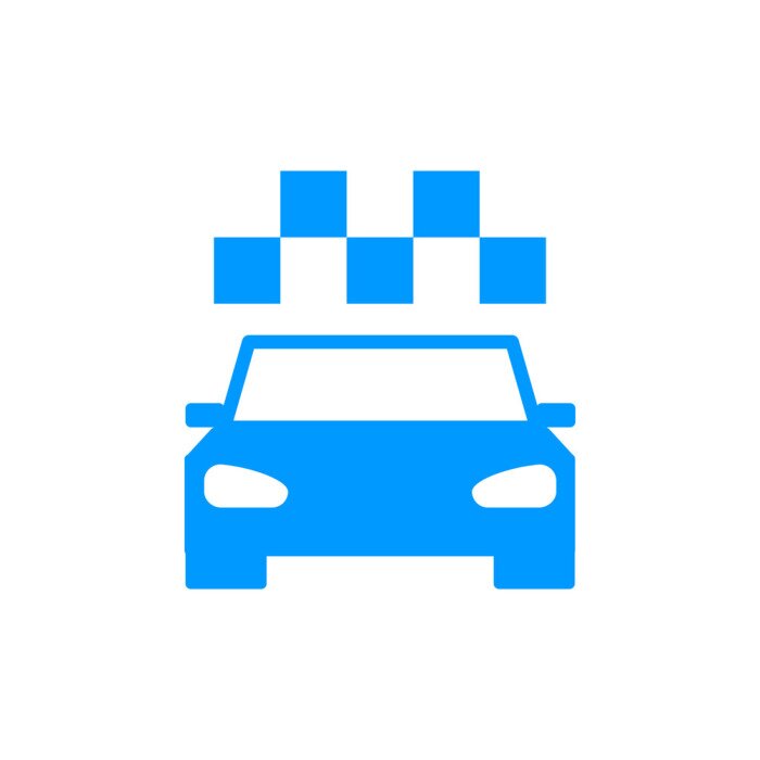 Sticker Taxi pictogram. Vlak