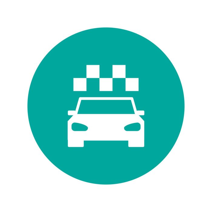 Sticker Taxi pictogram. Vlak