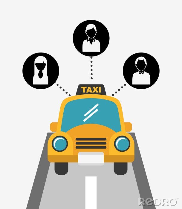 Sticker taxi service design 