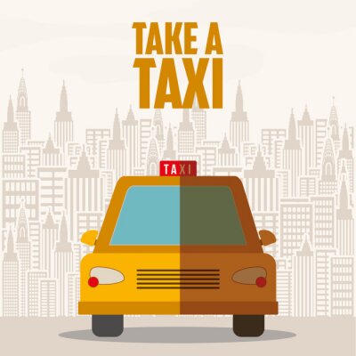 Sticker taxi service design 