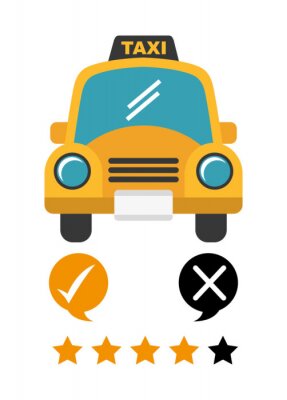 Sticker taxi service design 