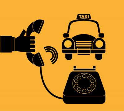 Sticker taxi service design 