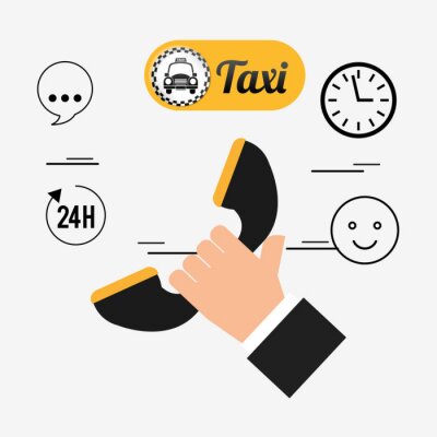 Sticker taxi service design 