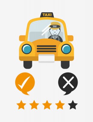 Sticker taxi service design 