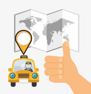 Sticker taxi service design 