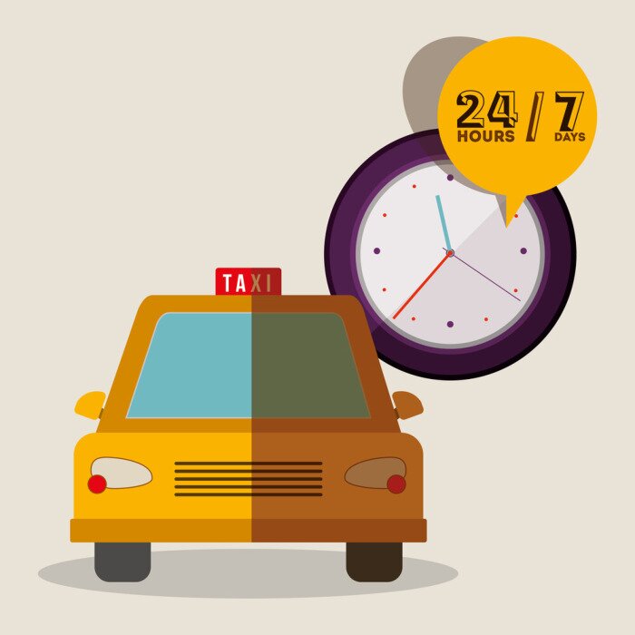 Sticker taxi service design 