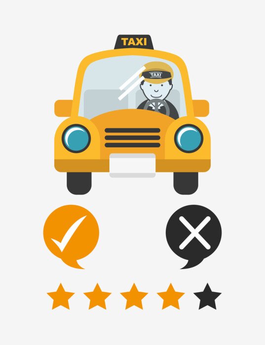 Sticker taxi service design 