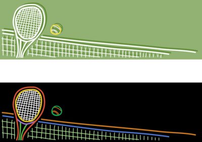 Sticker tennis banner