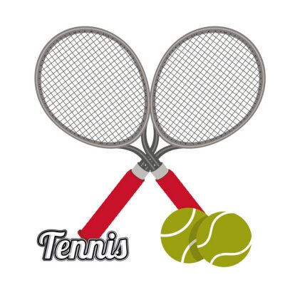 Sticker Tennis ontwerp