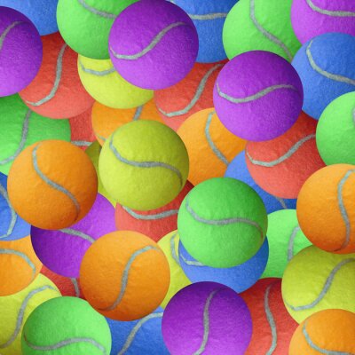 Sticker tennisbal als sport achtergrond