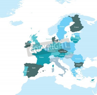 Sticker The European Union map