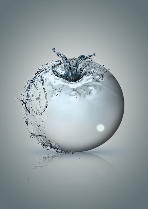 Sticker Tomaat van water