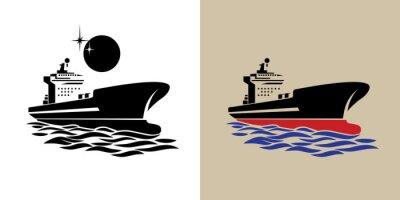 Sticker transportschip symbool
