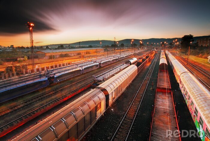 Sticker Treinen met 3D-effect