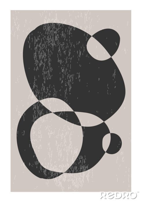 Sticker Trendy abstract aesthetic creative minimalist artistic hand drawn composition